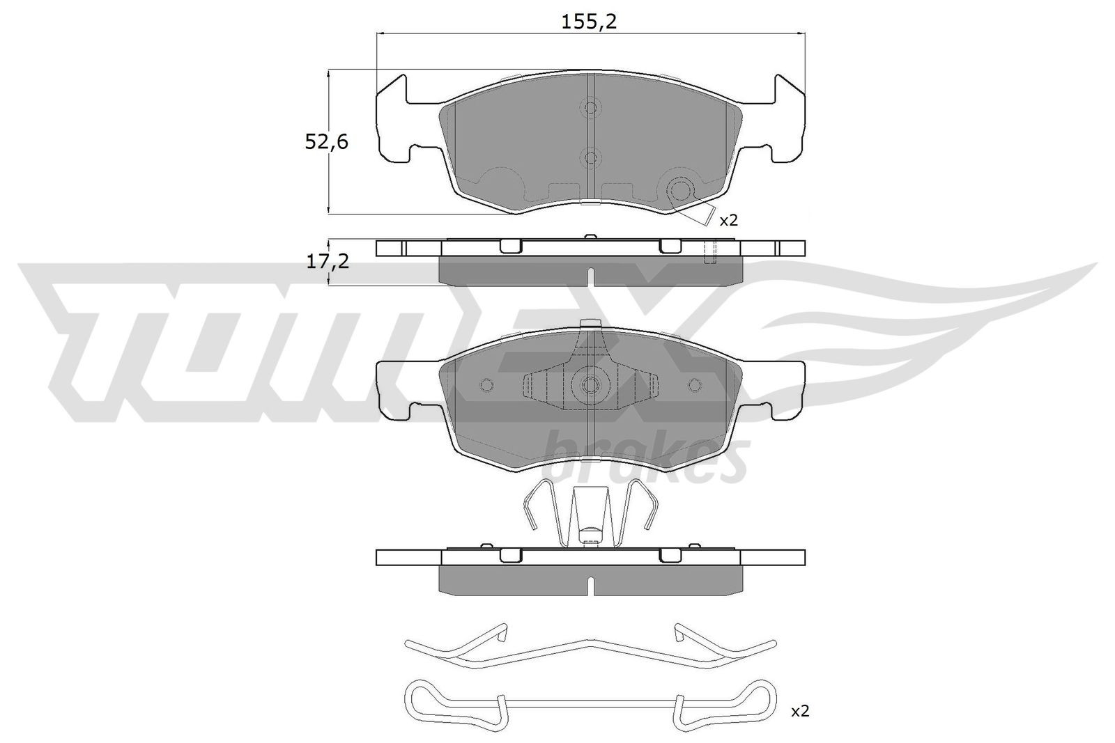 TOMEX Brakes Bremsbelagsatz, Scheibenbremse